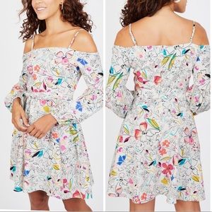 Clover and Sloane Floral‎ Cold Shoulder Dress